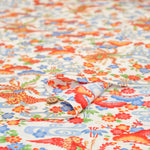 Cotton Broad Lame (Glitter) Printed Fabric - Bingata Style - nomura tailor