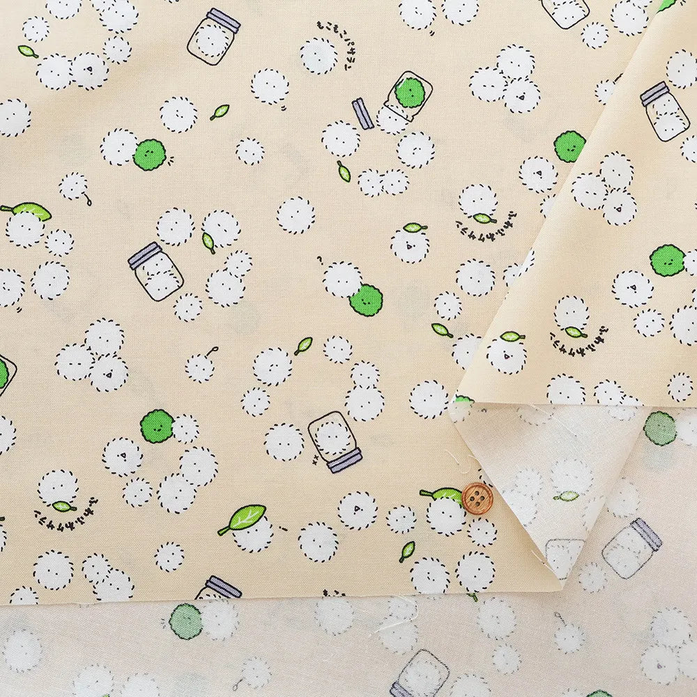 Cotton Sheeting printed Fabric - Little Mystery Fluffy Kesaran Pasaran - nomura tailor