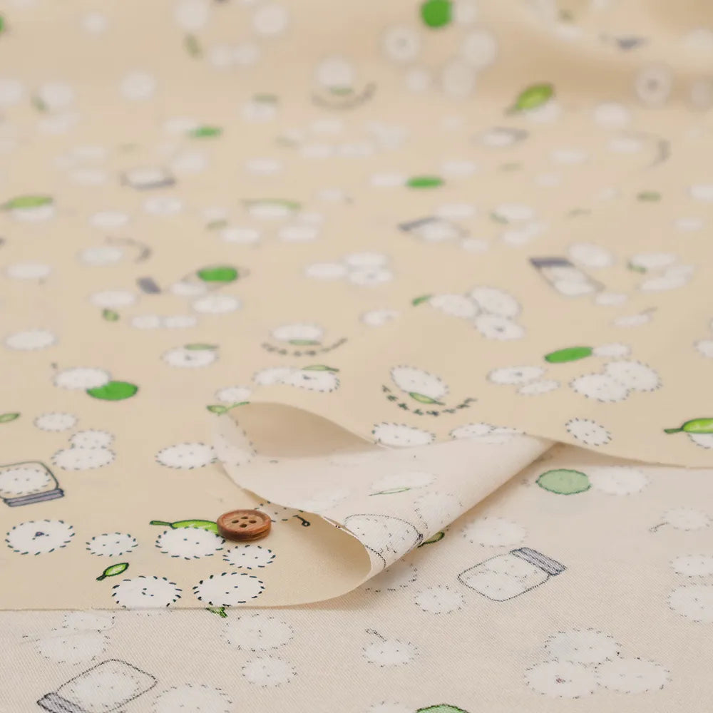 Cotton Sheeting printed Fabric - Little Mystery Fluffy Kesaran Pasaran - nomura tailor