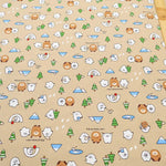 Cotton Sheeting printed Fabric - Little Mystery Yamato Forest Monsters - nomura tailor