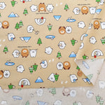 Cotton Sheeting printed Fabric - Little Mystery Yamato Forest Monsters - nomura tailor