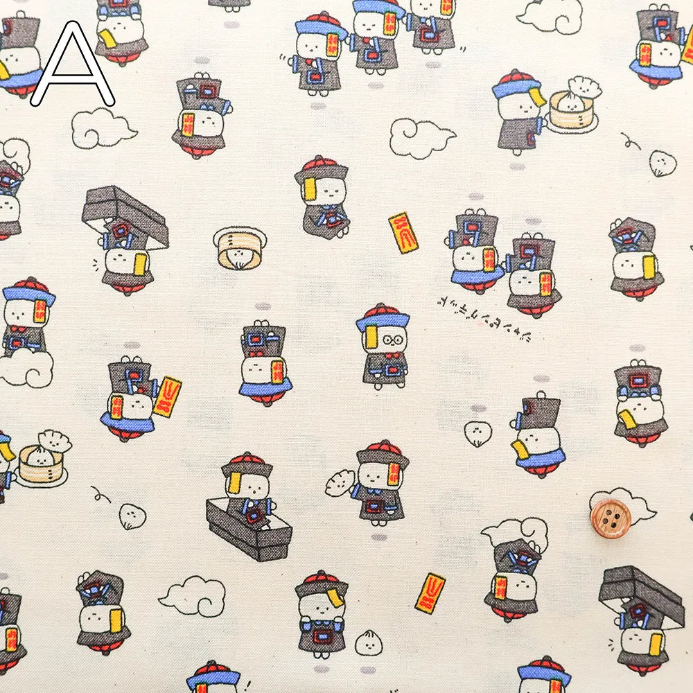 Cotton Sheeting printed Fabric リトルミステリー ジャンピングデッド - nomura tailor