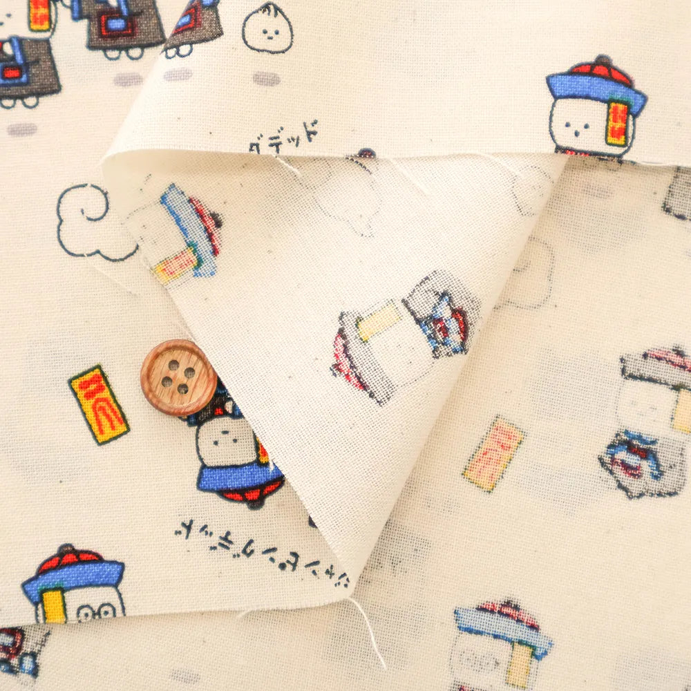 Cotton Sheeting printed Fabric リトルミステリー ジャンピングデッド - nomura tailor