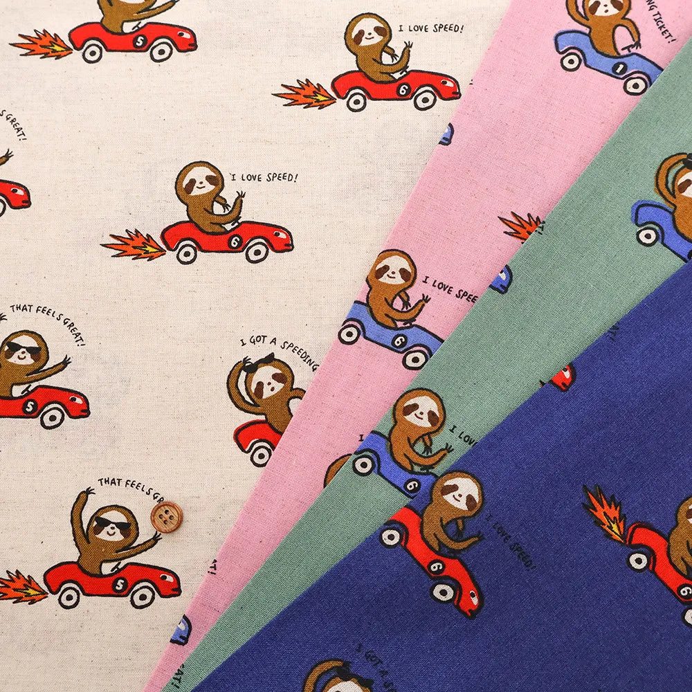 C/L Sheeting Printed Fabric - Sloth - nomura tailor