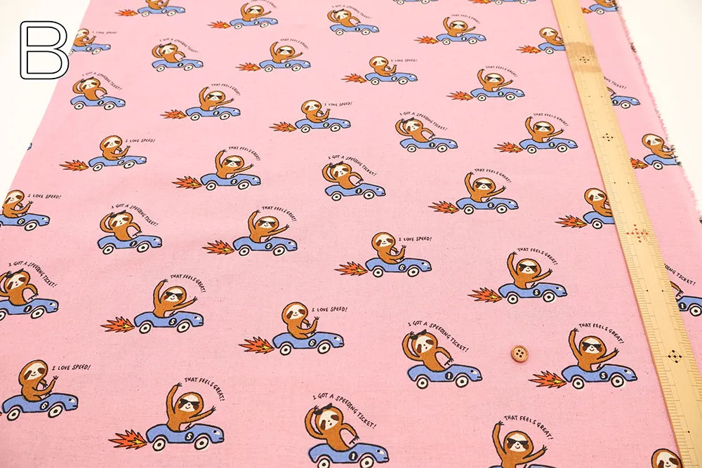 C/L Sheeting Printed Fabric - Sloth - nomura tailor