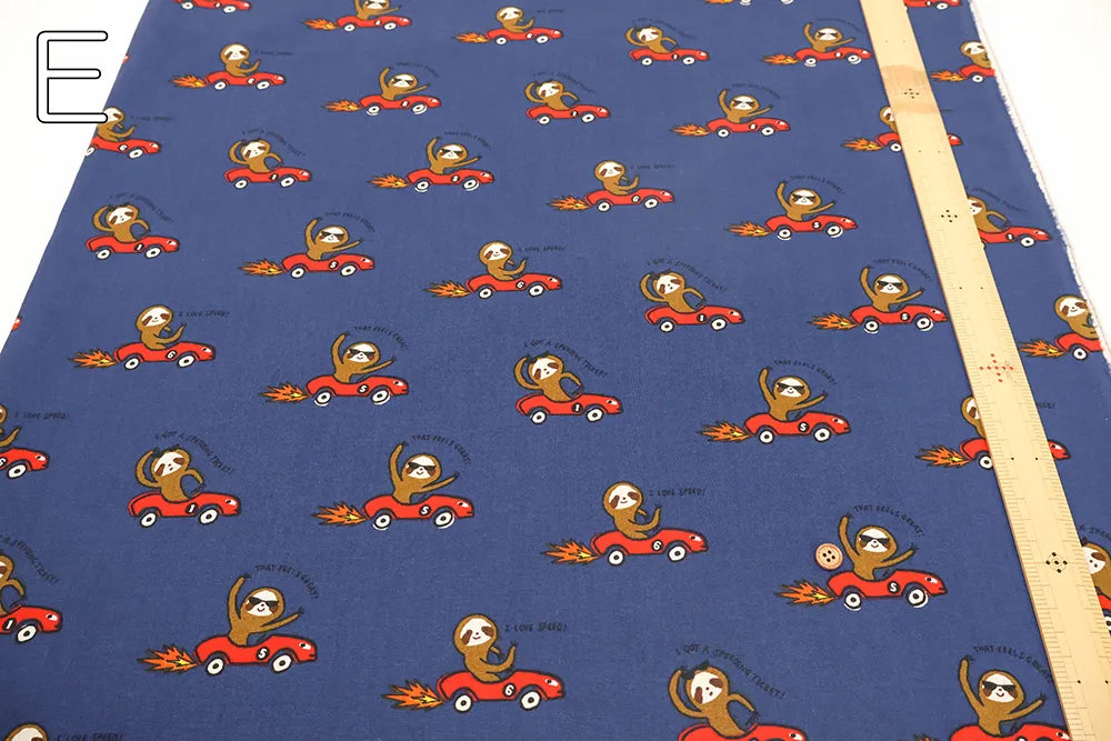 C/L Sheeting Printed Fabric - Sloth - nomura tailor