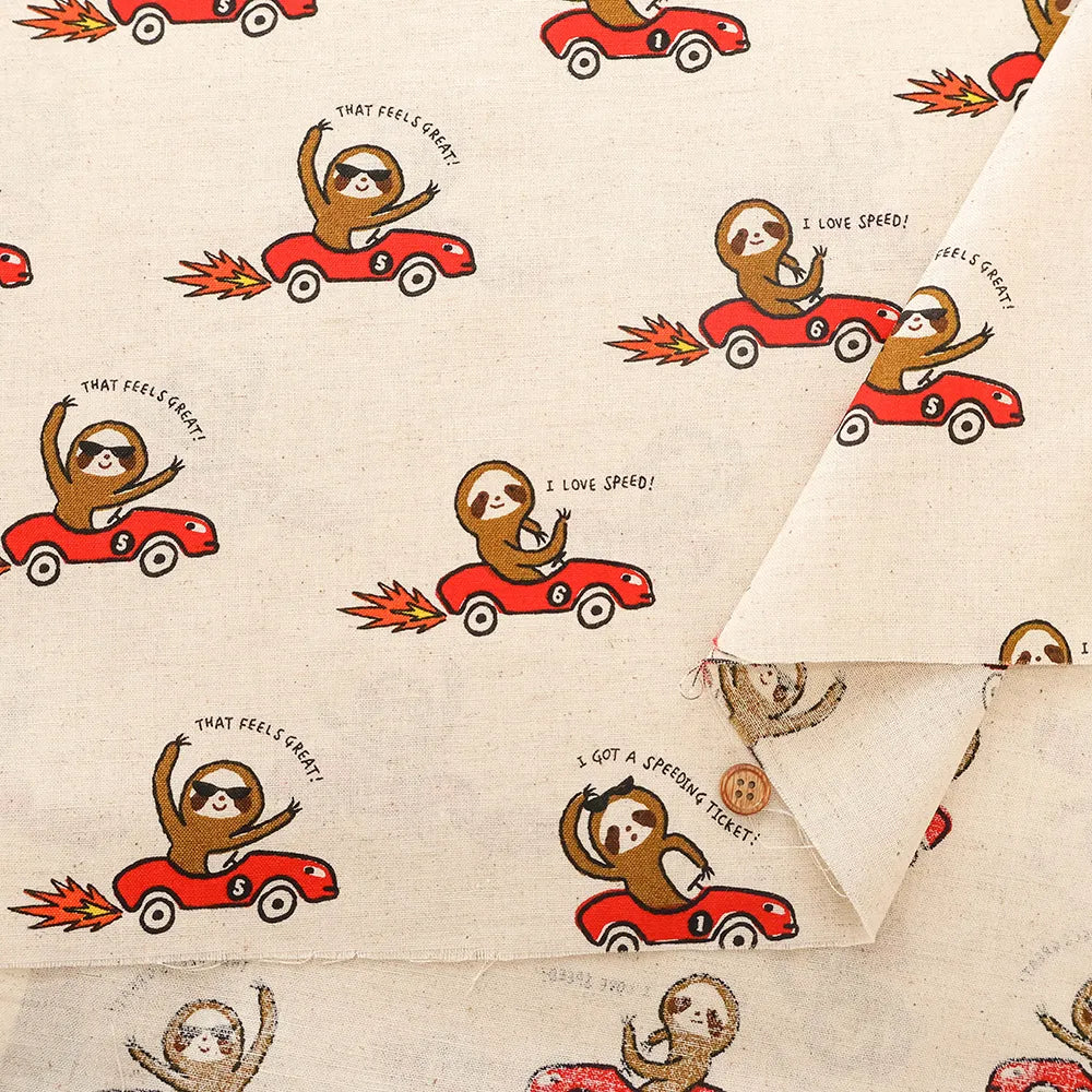 C/L Sheeting Printed Fabric - Sloth - nomura tailor