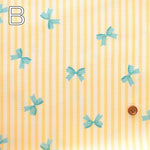 Cotton Oxford Printed Fabric - Stripe Ribbon - nomura tailor