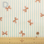 Cotton Oxford Printed Fabric - Stripe Ribbon - nomura tailor