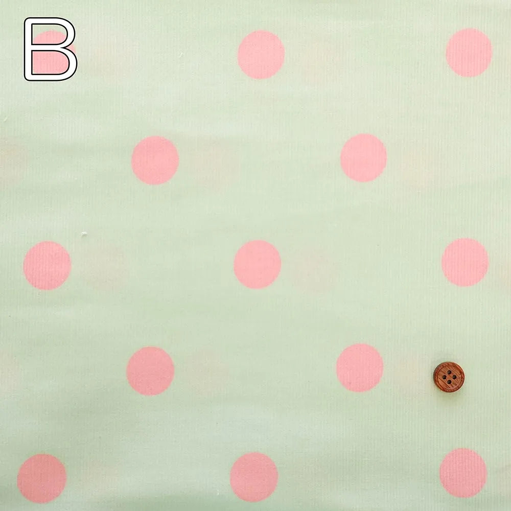 Cotton Corduroy Printed Fabric - Dot - nomura tailor