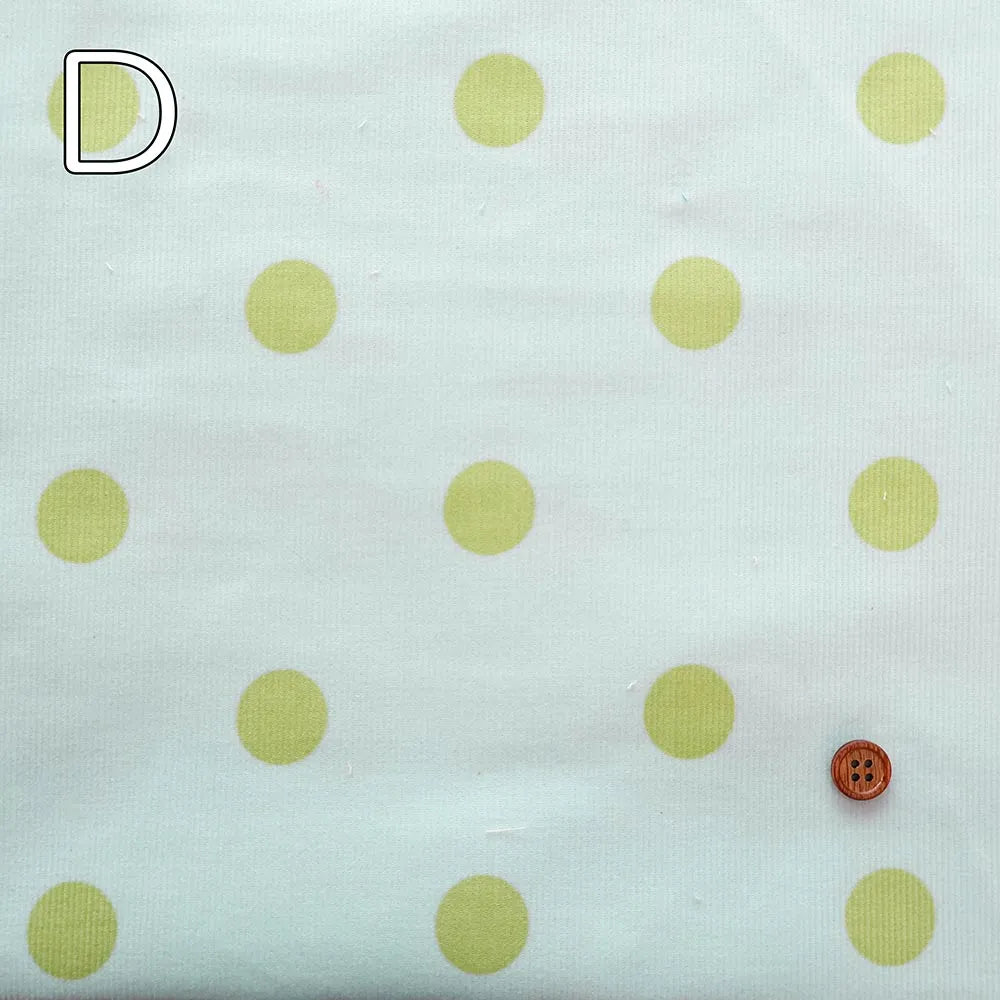 Cotton Corduroy Printed Fabric - Dot - nomura tailor