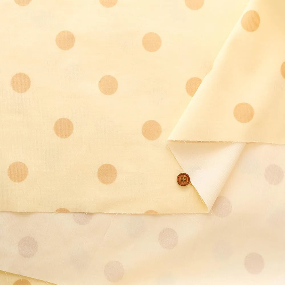 Cotton Corduroy Printed Fabric - Dot - nomura tailor