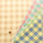 Cotton Corduroy Printed Fabric - Check - nomura tailor