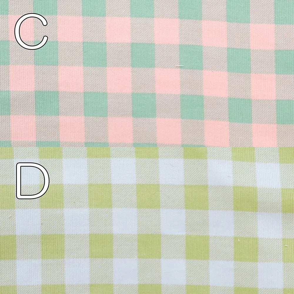 Cotton Corduroy Printed Fabric - Check - nomura tailor