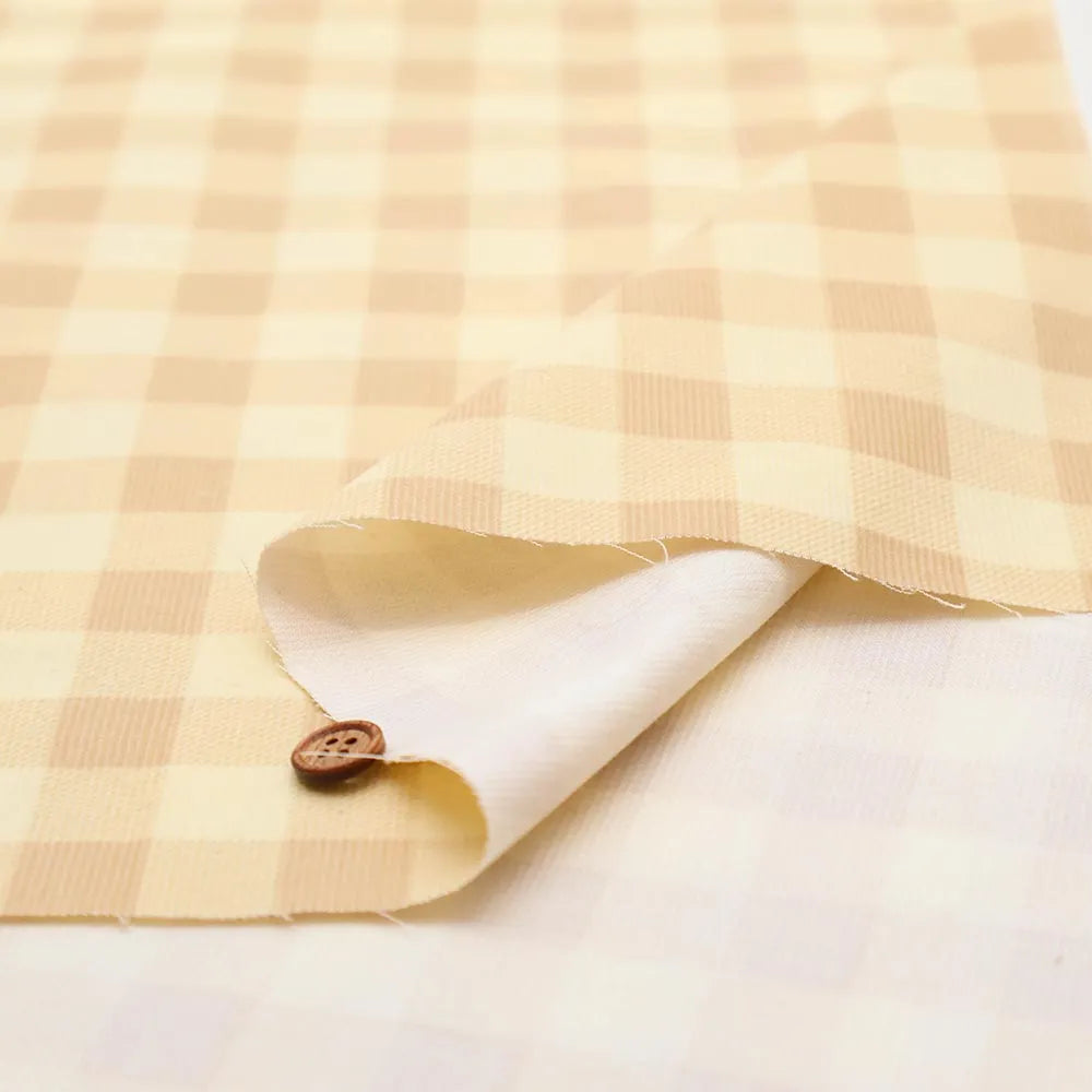 Cotton Corduroy Printed Fabric - Check - nomura tailor