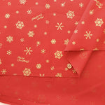 Cotton Shirting Lame (Glitter) Printed Fabric - Christmas Snowflakes - nomura tailor