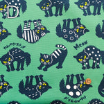 Cotton Oxford Printed Fabric やんのかキャッツ - nomura tailor