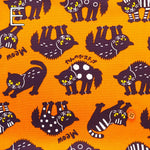 Cotton Oxford Printed Fabric やんのかキャッツ - nomura tailor