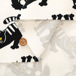 Cotton Oxford Printed Fabric やんのかキャッツ - nomura tailor