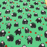 Cotton Oxford Printed Fabric おとぼけゴリラ - nomura tailor