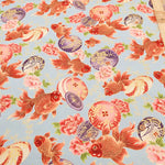 Cotton Sheeting printed Fabric - Blooming Orchids 金魚と番傘 - nomura tailor