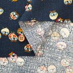Cotton Sheeting printed Fabric - Japanese-style - Owl - nomura tailor