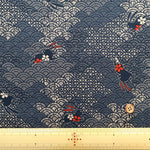 Cotton Sheeting printed Fabric - Japanese-style Seigaiha Rabbits - nomura tailor