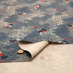 Cotton Sheeting printed Fabric - Japanese-style Seigaiha Rabbits - nomura tailor