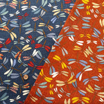 Cotton Sheeting printed Fabric - Japanese-style Dragonflies - nomura tailor