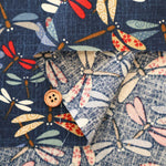 Cotton Sheeting printed Fabric - Japanese-style Dragonflies - nomura tailor
