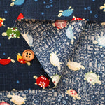 Cotton Sheeting printed Fabric - Japanese-style - Lucky Turtles - nomura tailor