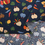 Cotton Sheeting printed Fabric - Japanese-style Vegetables - nomura tailor
