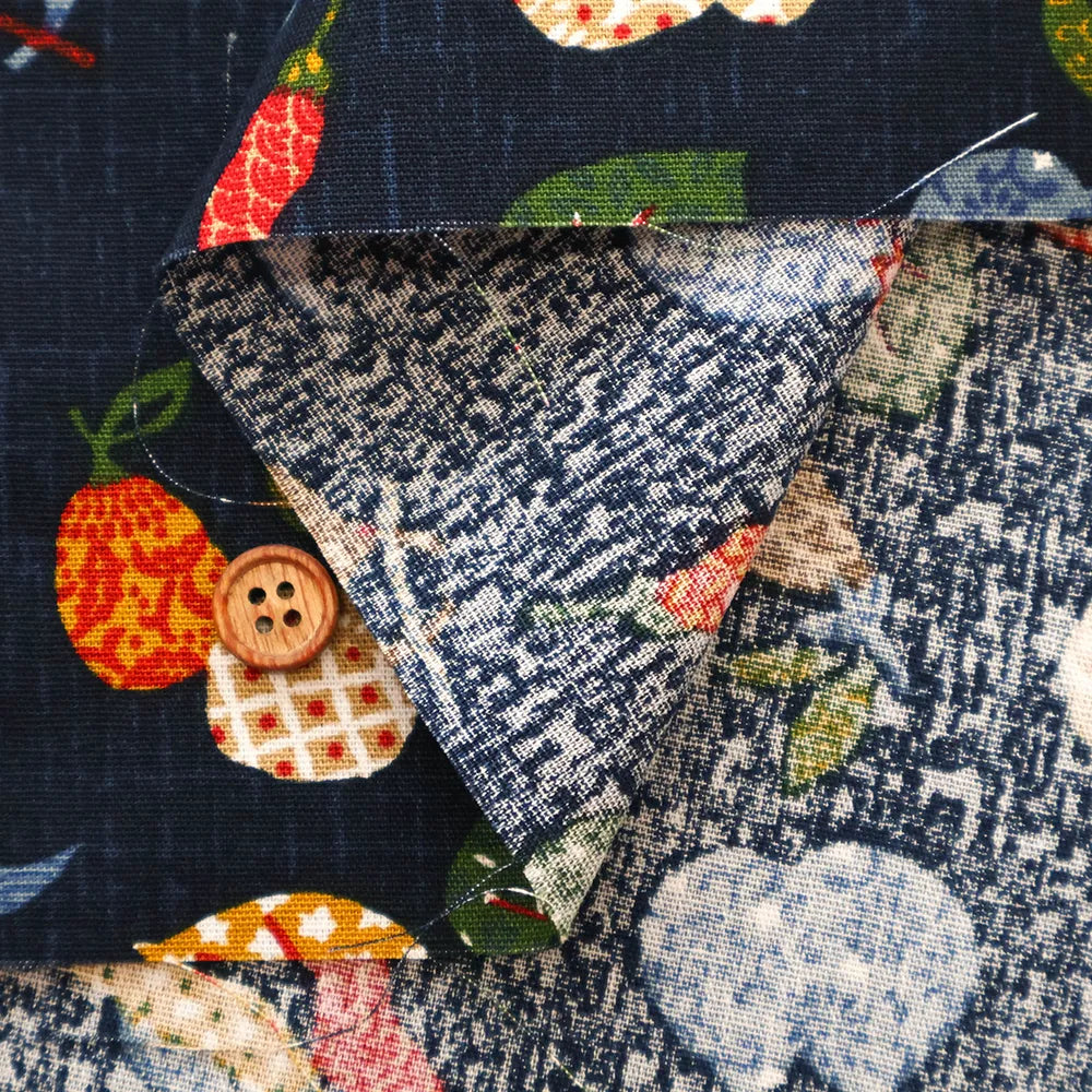 Cotton Sheeting printed Fabric - Japanese-style Vegetables - nomura tailor