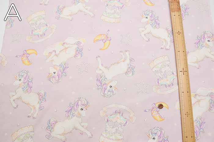 Cotton sheeting print fabric un/no unicorn - nomura tailor