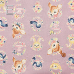 Cotton sheeting printed fabric un/no Retro Bambi - nomura tailor