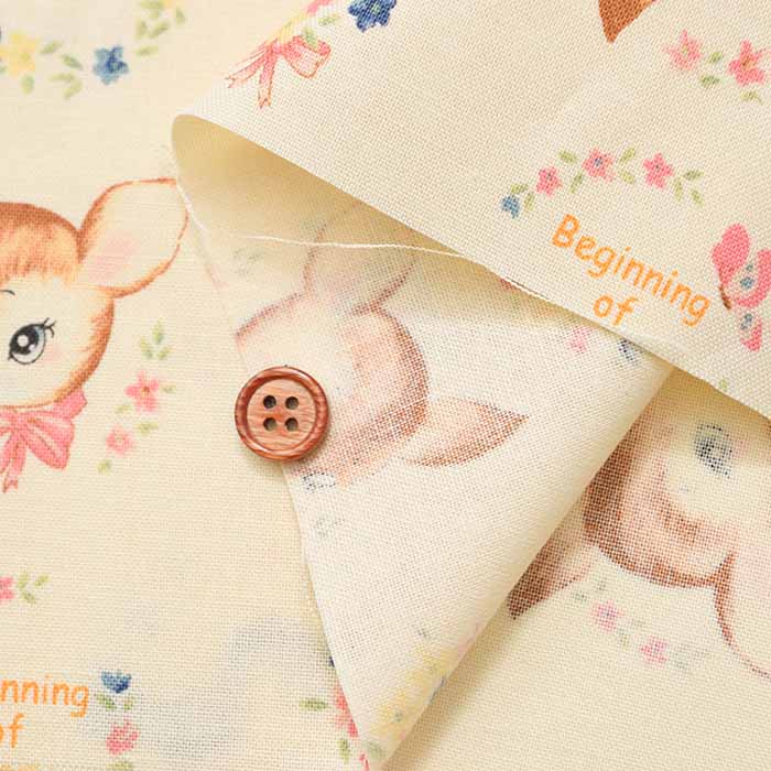 Cotton sheeting printed fabric un/no Retro Bambi - nomura tailor