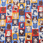 Cotton sheeting print fabric un/no Cat patchwork - nomura tailor