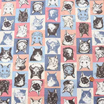 Cotton sheeting print fabric un/no Cat patchwork - nomura tailor