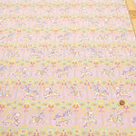 Cotton Sheeting Lame (Glitter) Printed Fabric - un/no Merry-go-round - nomura tailor