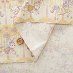 Cotton Sheeting Lame (Glitter) Printed Fabric - un/no Merry-go-round - nomura tailor