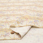Cotton Sheeting Lame (Glitter) Printed Fabric - un/no Merry-go-round - nomura tailor