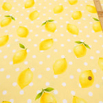 Cotton Oxford Printed Fabric - Lemon - nomura tailor