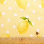 Cotton Oxford Printed Fabric - Lemon - nomura tailor