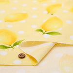 Cotton Oxford Printed Fabric - Lemon - nomura tailor