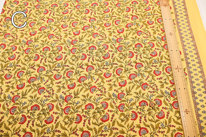 Silky-like Cotton Compass Print Fabric - Ethnic - nomura tailor