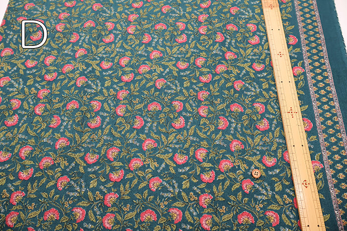 Silky-like Cotton Compass Print Fabric - Ethnic - nomura tailor