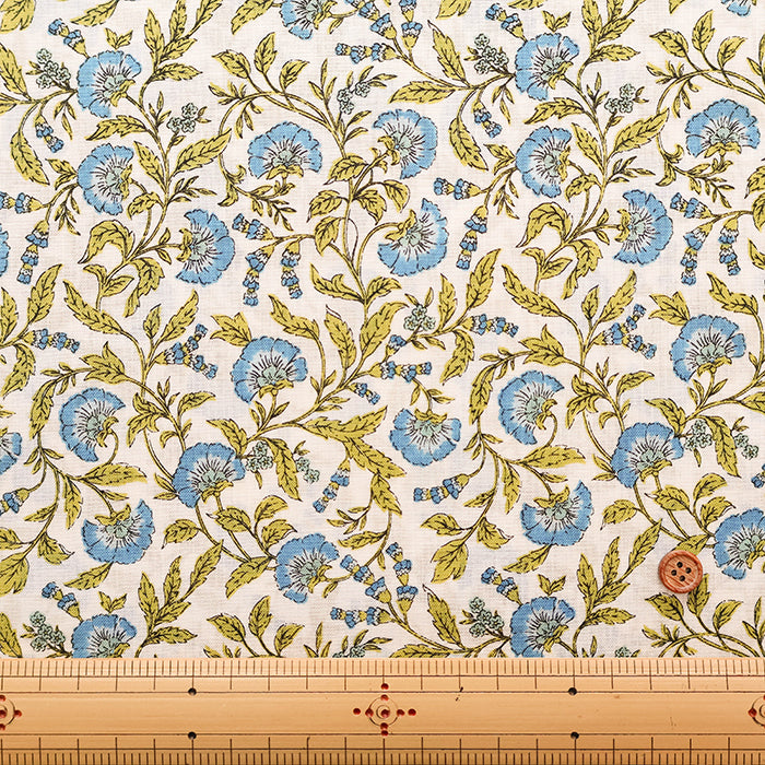 Silky-like Cotton Compass Print Fabric - Ethnic - nomura tailor
