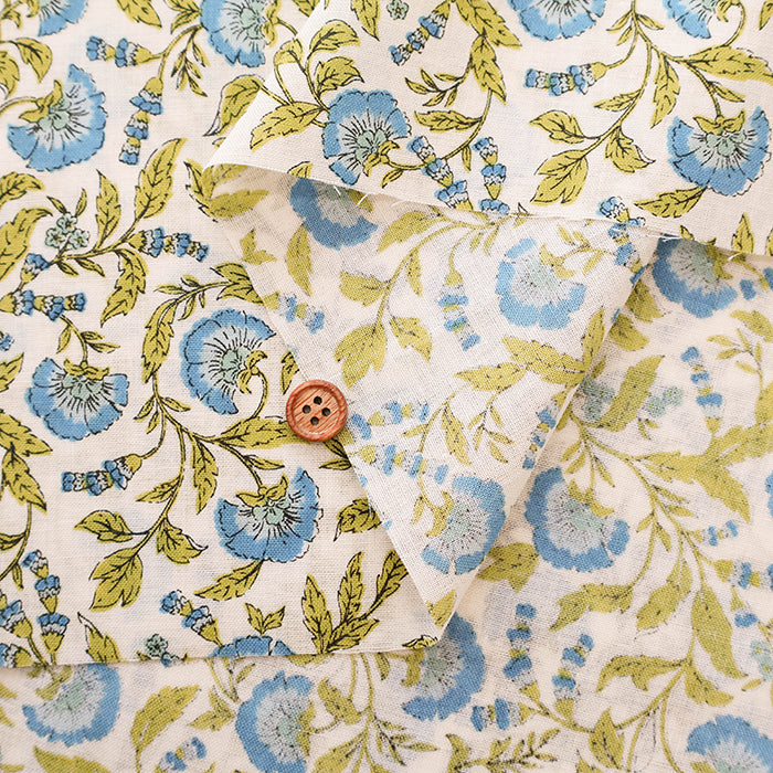 Silky-like Cotton Compass Print Fabric - Ethnic - nomura tailor
