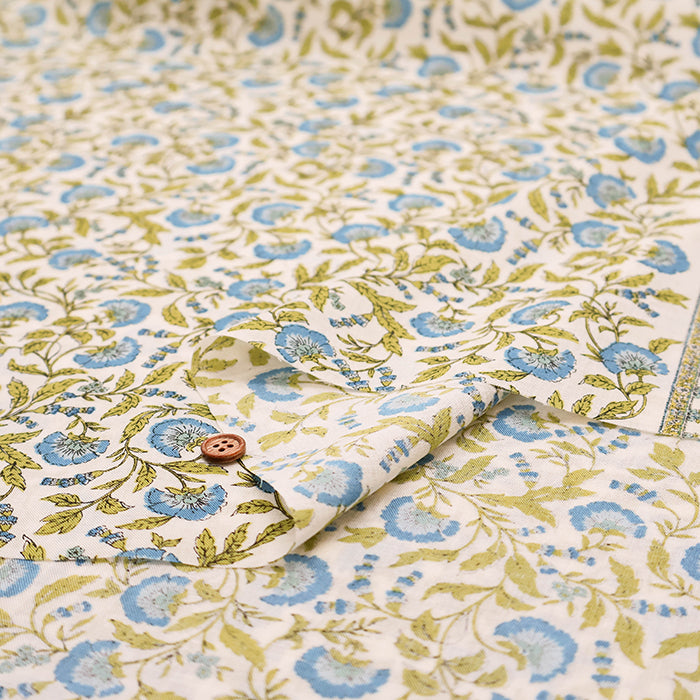 Silky-like Cotton Compass Print Fabric - Ethnic - nomura tailor