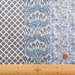 Silky-like Cotton Compass Print Fabric - Ethnic - nomura tailor